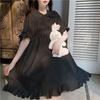 Korean Version of The Bow Tie Dress Female Summer New Japanese A Word Long Skirt