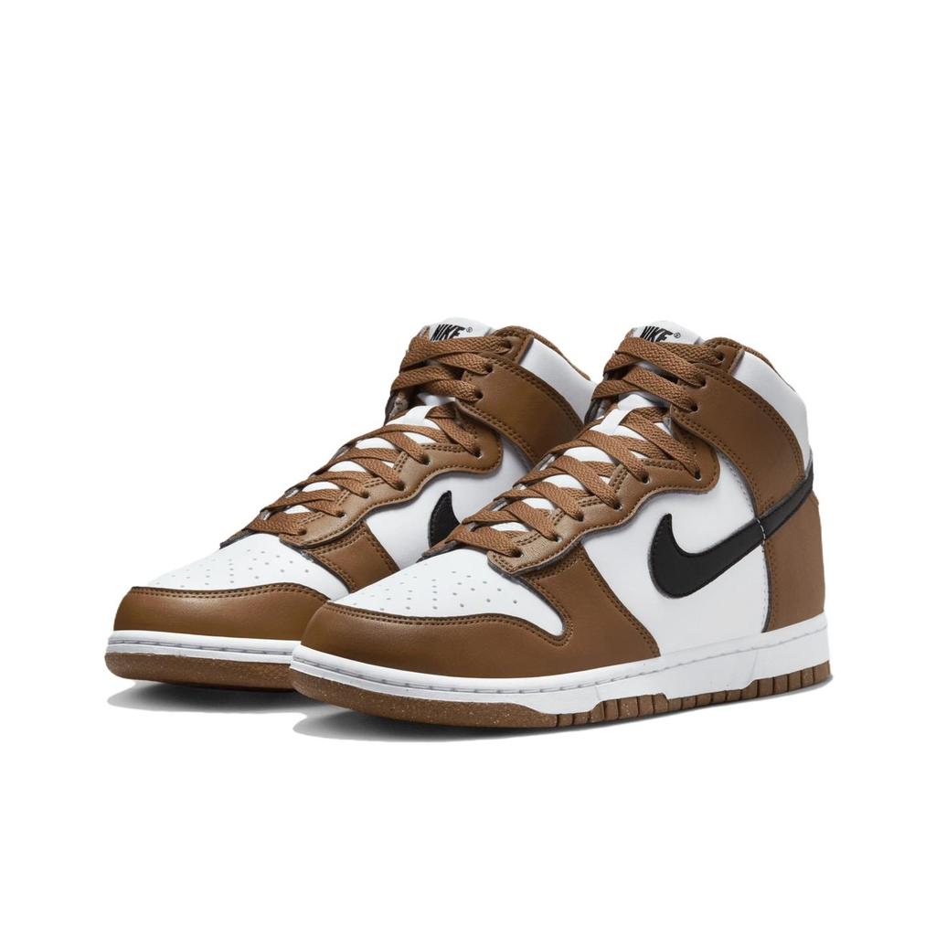 Nike Dunk High Next Nature Light British Tan Women Sneakers Brown White Black FV5960-200