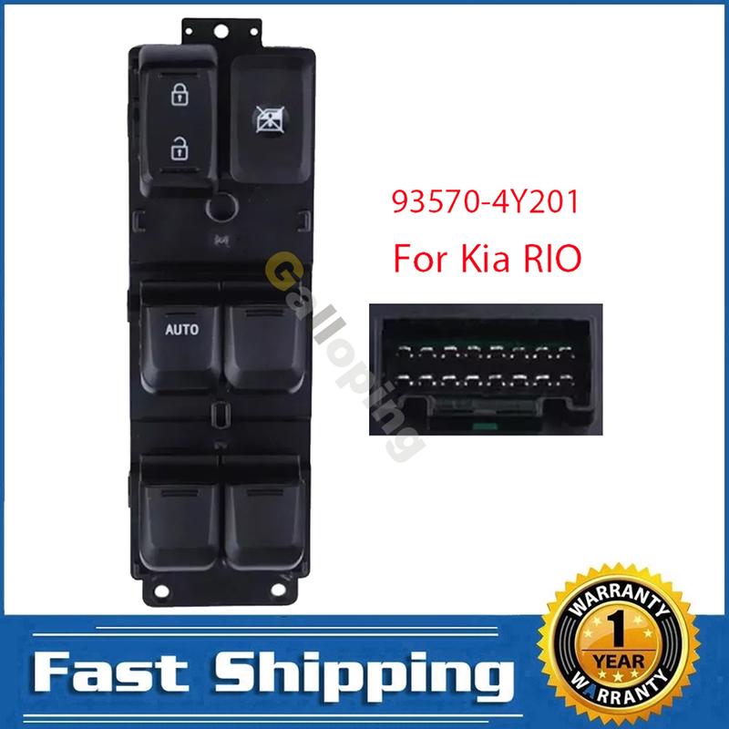 For Kia RIO 2011 2012 2013 2014 2015 Electric Power Master Window Lifter Switch Control Regulator Button 93570-4Y201 Car Parts