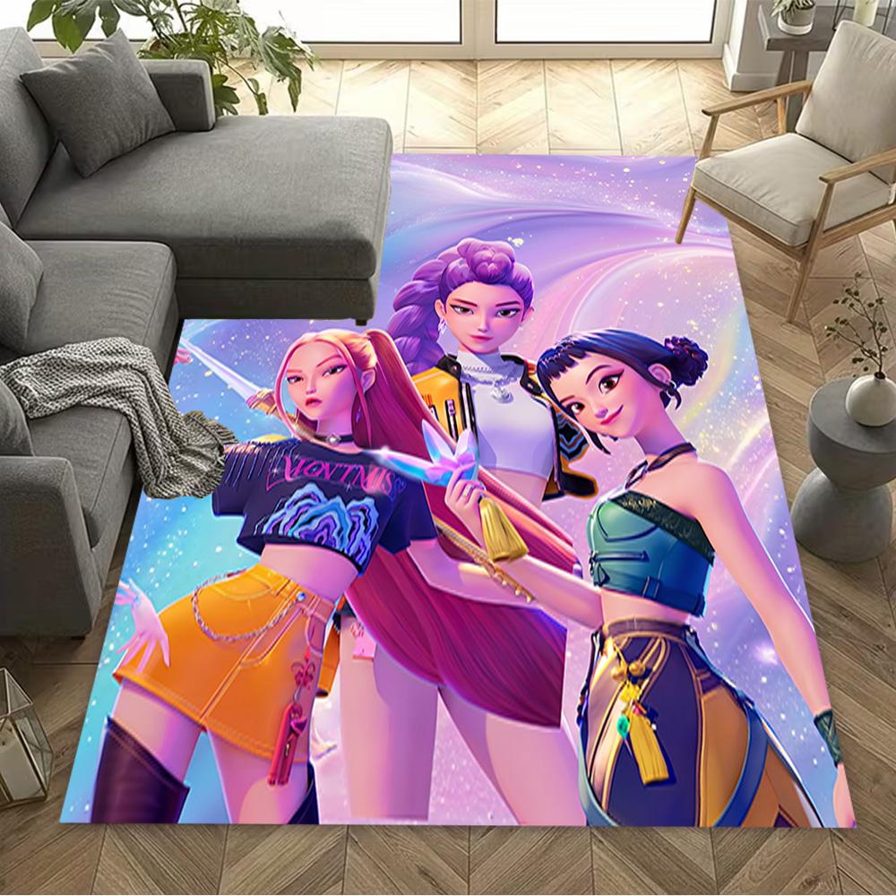 Neon Stars Dance Party Carpet Perfect for Game Room Dormitory Kitchen Outdoor Antislip Carpet Anime Office Decor Spiritual Gift