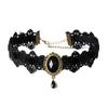 Black Lace Necklace Collar Choker Velvet  Vintage Gothic Chain Pendant