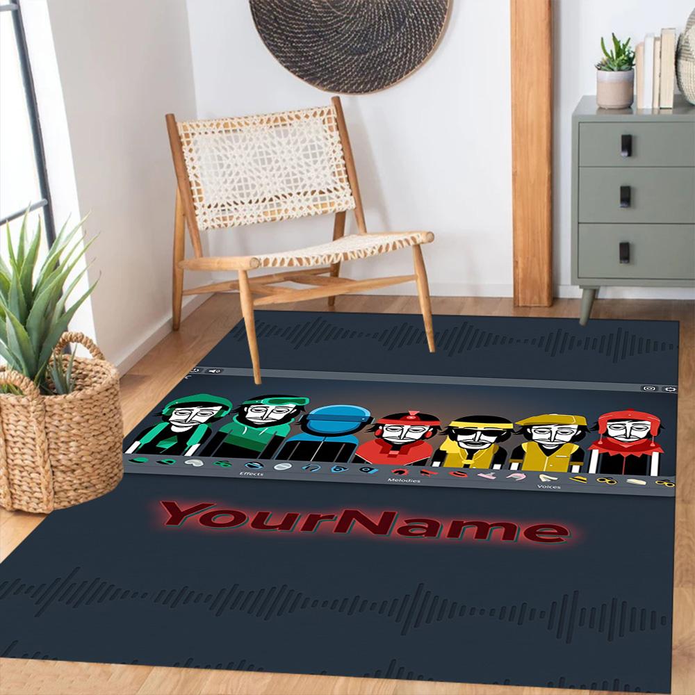 Incredibox Customized Name Carpet Design for Bedrooms Foyer Kitchen Dining Room Antislip Carpet Office home decor Gift for Festivals