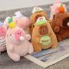 Cartoon Capybara Plush Keychain Pendant Stuffed Animals Doll Toys Backpack Hangings Decoration