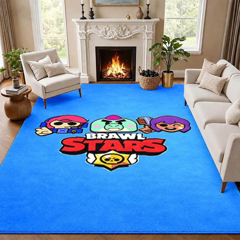 Brawl Stars Carpet Door Mat for Living Room or Bedroom Protective Mat Under Chair Office Decoration Christmas Gift Birthday Present