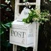 Outdoor Garden Retro Mailbox Decorative Wall Mounted Metal Country Post Box