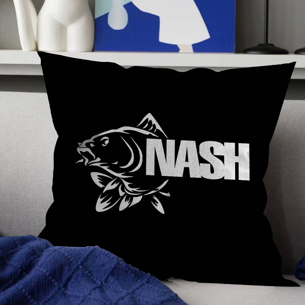 Nash Fishing Logo Maple Design Cushion Cover Happy Autumn Harvest Decor Holiday Decorati Pillow Cover