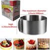 Adjustable Cake Mousse Mould Stainless Steel 6 To12 Inch Cake Mold Ring Baking Décor