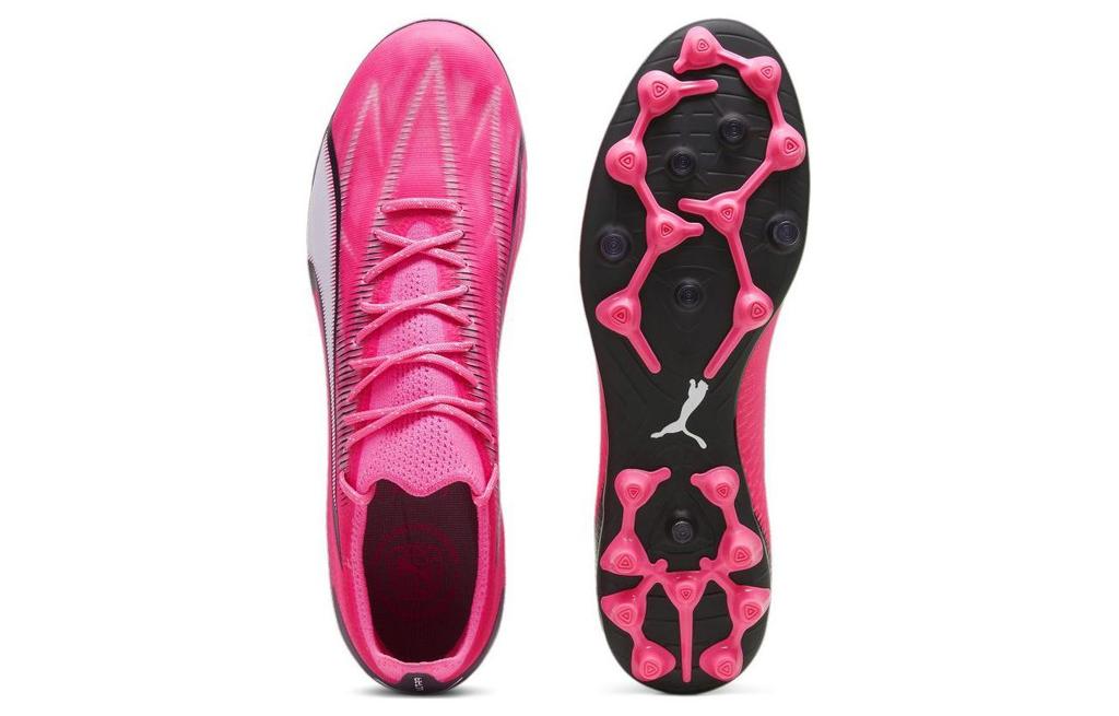 Men's Sneakers PUMA Ultra Ultimate MG Multi Ground Artificial Turf Pu Soccer Shoes Unisex Pink Black White