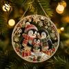 Festive Indoor Winter Ornament Christmas Faux Diamond Art Kit, Santa Angel Sun Catcher DIY Acrylic Sparkling Holiday Home Decor Round