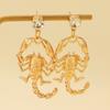 Gothic Animal Scorpion Drop Earrings Women's Vintage Punk Hip Hop Rock Men's Snake Earrings Dark Halloween Exaggerated Jewelry