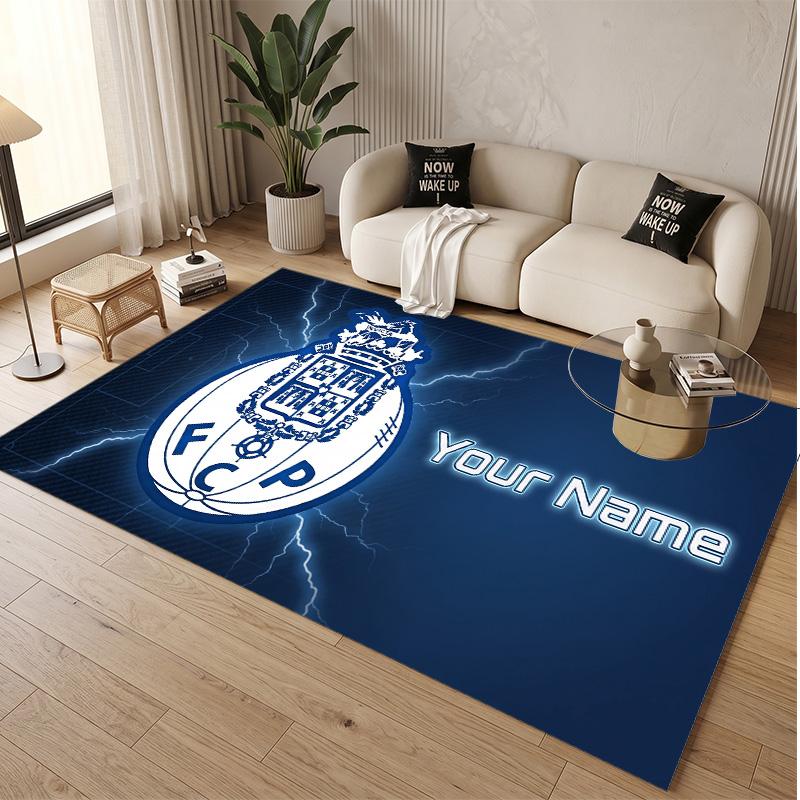 Personalized Crystal Velvet Carpet FC Porto Pattern Non Slip Floor Rug