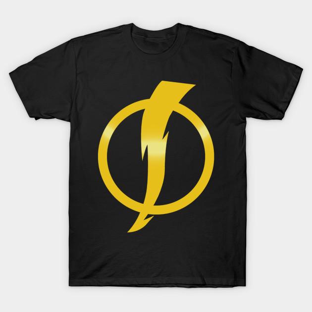 Men Black Print T-shirt Static Shock Logo No-Cut Heat Transfer Print Cotton Tshirt