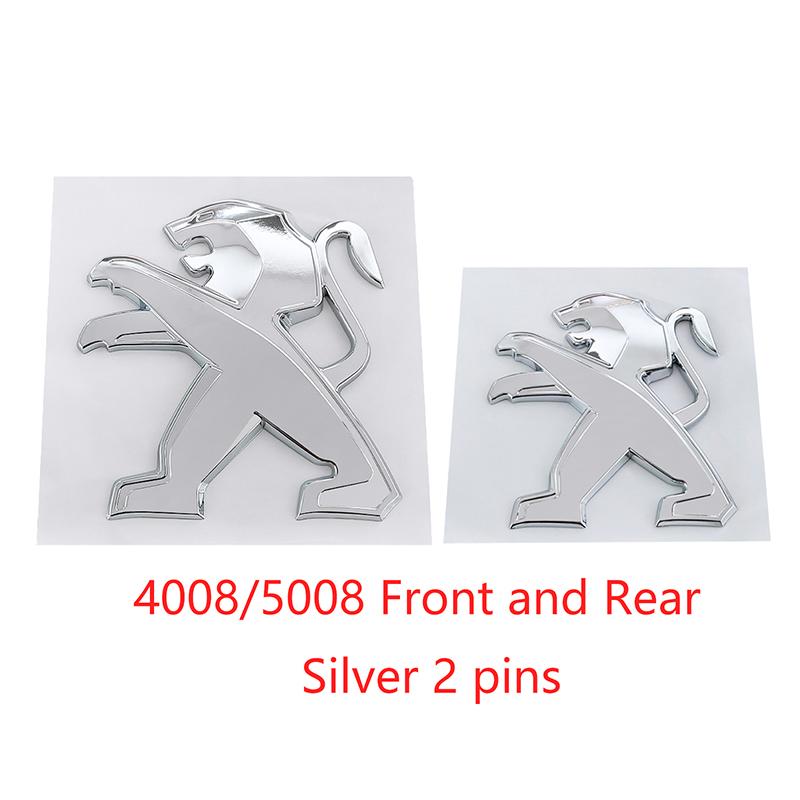 Back Buckle Lion Emblem Front Hood Decals Rear Trunk Badge for Peugeot 4008 5008 ABS Car Stickers Replacement Decoration