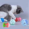KUCHI Pet Cat Toy Bell Ball Colorful Plastic Hollow Cat Sound Interactive Toy Pet Supplies