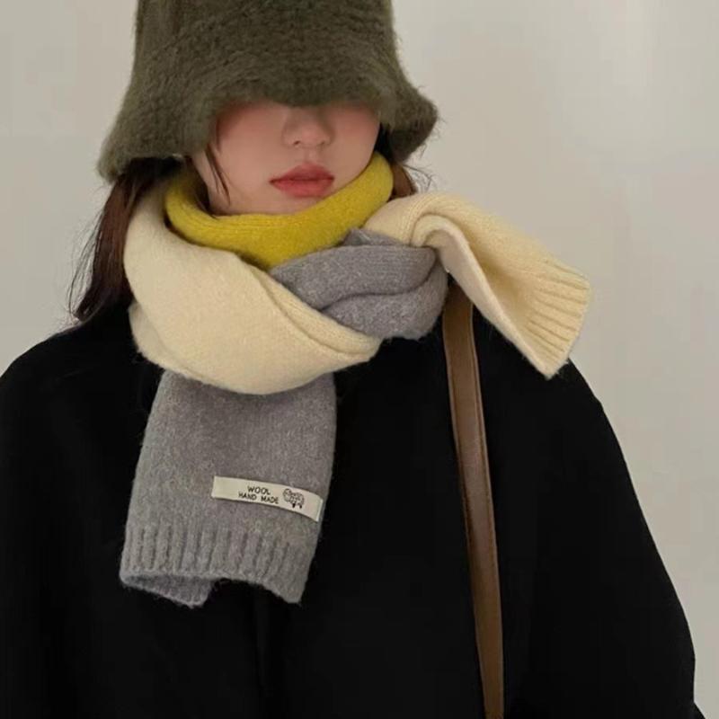 Ретро универсальный теплый зимний шарф для женщин и девочек простые мягкие полосатые длинные шарфы утолщенные утепленные шарфы-шаль подарки