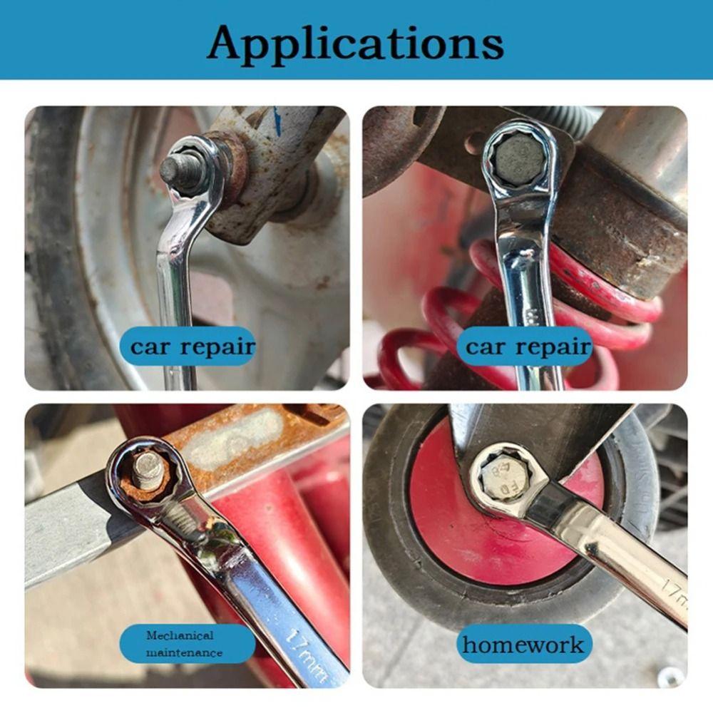 Chrome Steel Double Box End Wrench 45-Degree Box Wrench Torx Spanner Fastening Repairing Tools
