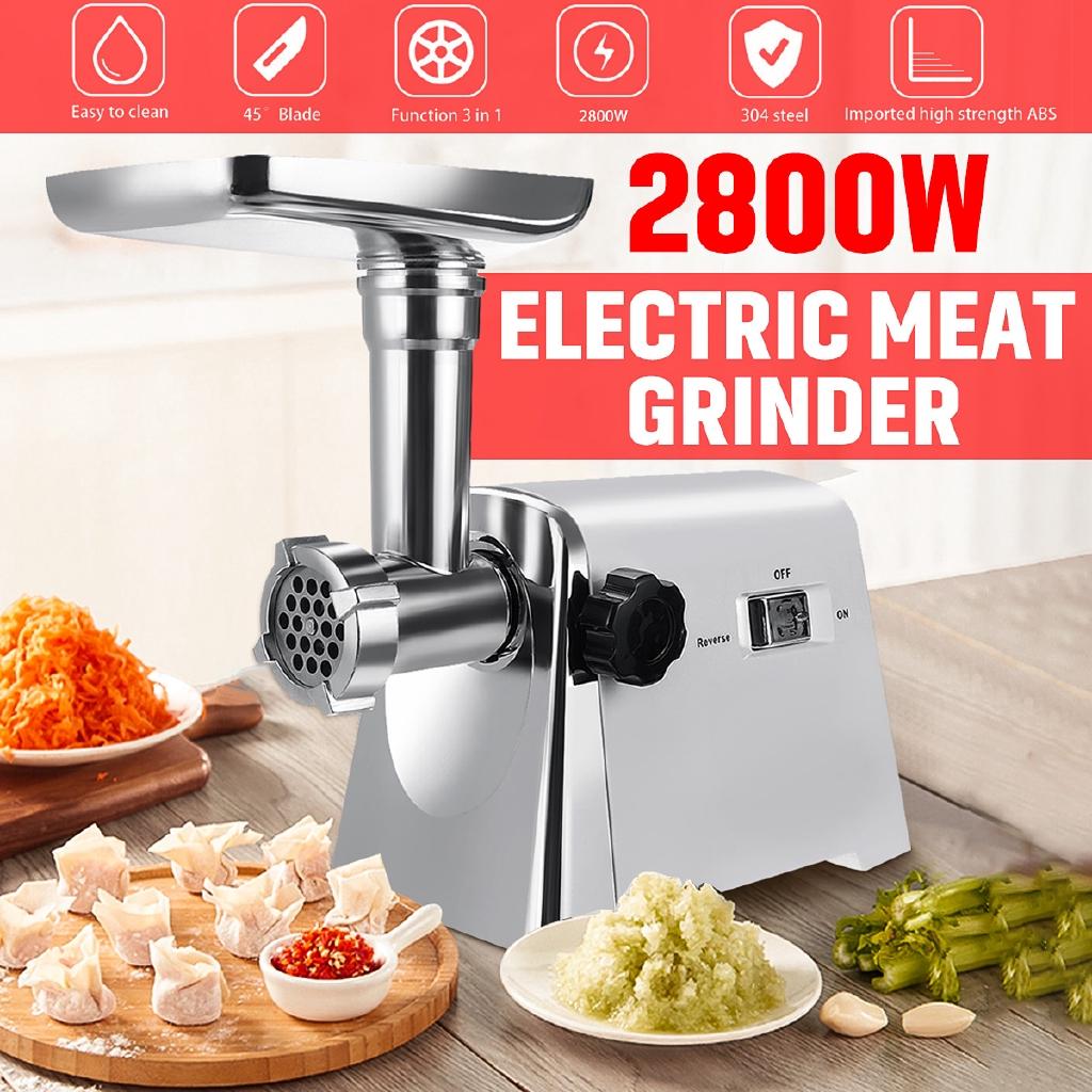 2800W Powerful Stainless Steel Electric Meat Grinders Home Sausage Stuffer Meat Mincer Heavy Duty Household Meat Mincer