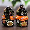 Kutani Ware Chibi Maneki Neko Black Pair (Black-PF)