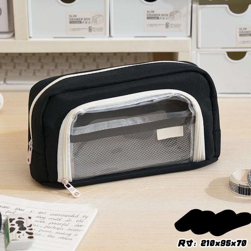 Свежий стиль, прозрачные сумки для карандашей, красивая сумка для ручек, водонепроницаемый держатель для канцелярских принадлежностей большой емкости, школьные/офисные принадлежности