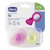 Chicco Chicco Physio Air Silicone Soother 6-16 Mos 2pk (Girl)