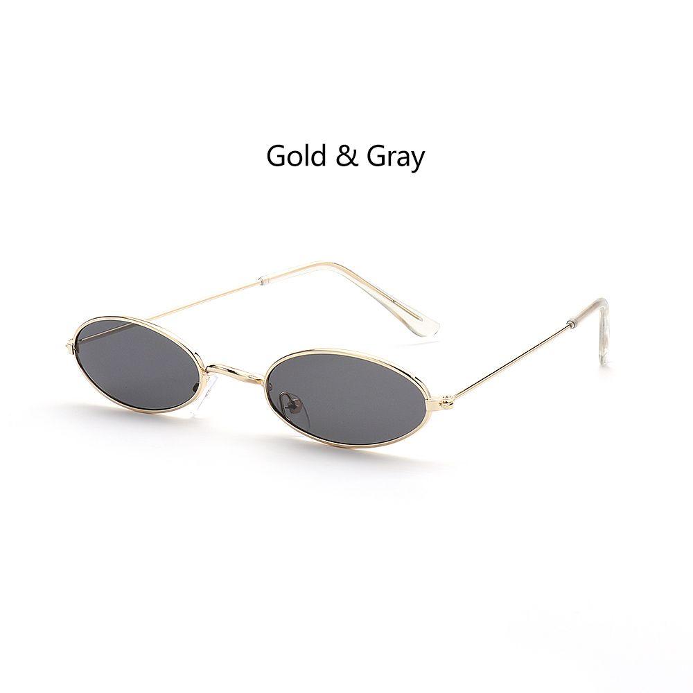 Fashion Design Small Frame Men and Women Sun Glasses Vintage Shades Eyeglasses Oval Sunglasses