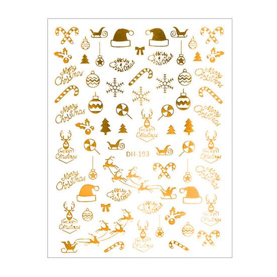 Nail Sticker Christmas Patterns 3D Effects DIY Snowflakes Christmas Nail Art Foils