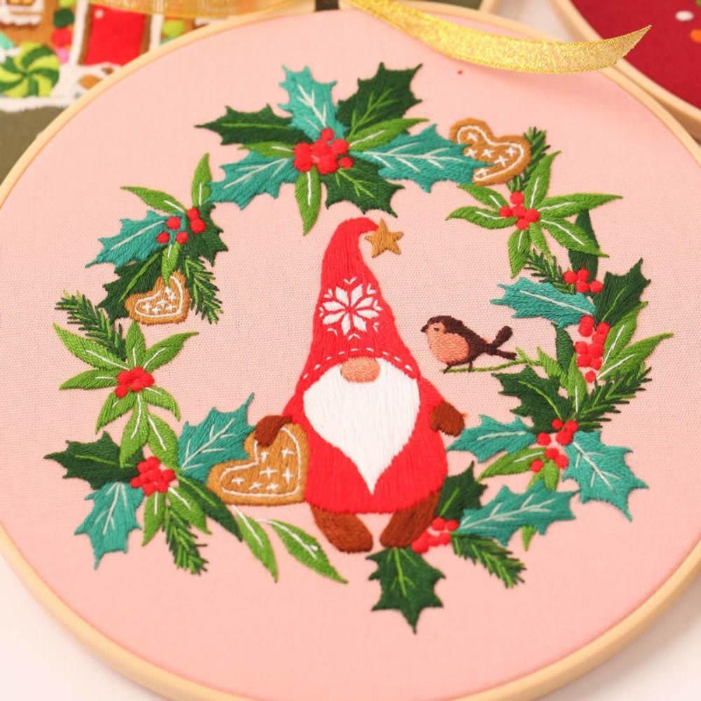 Hand-stitched Cross Stitch Set Handmade Embroidery Set Christmas Embroidery Kit Beginner