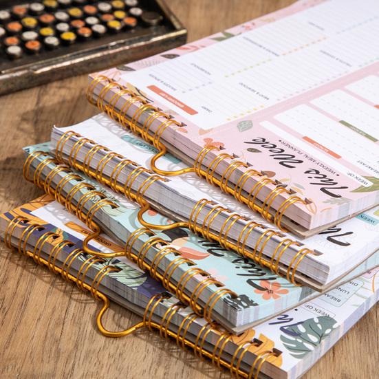 52-недельный отрывной блокнот для планирования питания, на спирали, с отрывным списком покупок, недатированный блокнот для планирования меню для кухни