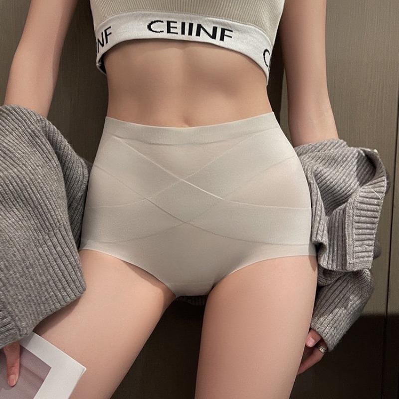 Легкие роскошные утягивающие трусы для живота, утягивающие бедра, антибактериальные трусы, бесследное нижнее белье с высокой талией для женщин, трусики