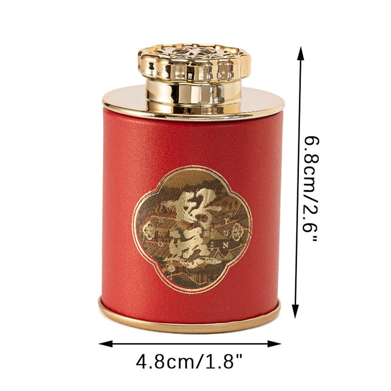 New Dragon Mini Empty Tea Tin Can Household Green Black Tea Sealed Jar Portable Travel Small Tea Packaging Box Paper Storage Can