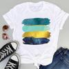 Lovely Striped Watercolor 90s Summer Fashion Women Print Tee Top Tshirt Short Sleeve Lady Female Clothing Casual Graphic T-shirt