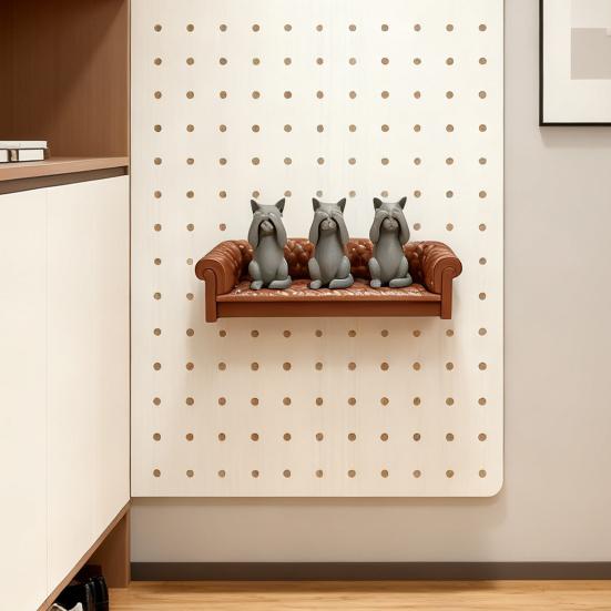 Органайзер для полок на перфорированной панели, перфорированная панель, украшение для дивана, расширяемая система полок на перфорированной панели, настенный декор, полка