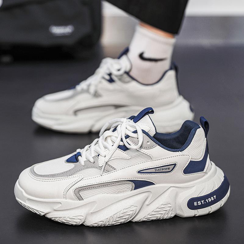 Кроссовки Chunky Sneaker мужские удобные дышащие кроссовки для бега для мужчин 2025 года трендовая повседневная обувь на шнуровке обувь для скейтбординга вулканизированная обувь