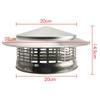 Stainles Steel Chimney Cap 75-200mm Air Outlet Durable Stove Pipe Protector Cover  Fireplaces