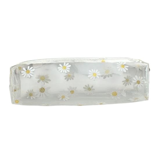 Flower Pencil Case, Large Capacity PVC Pen Pouch, Waterproof Stationery Bag for Students, School Supplies Organizer