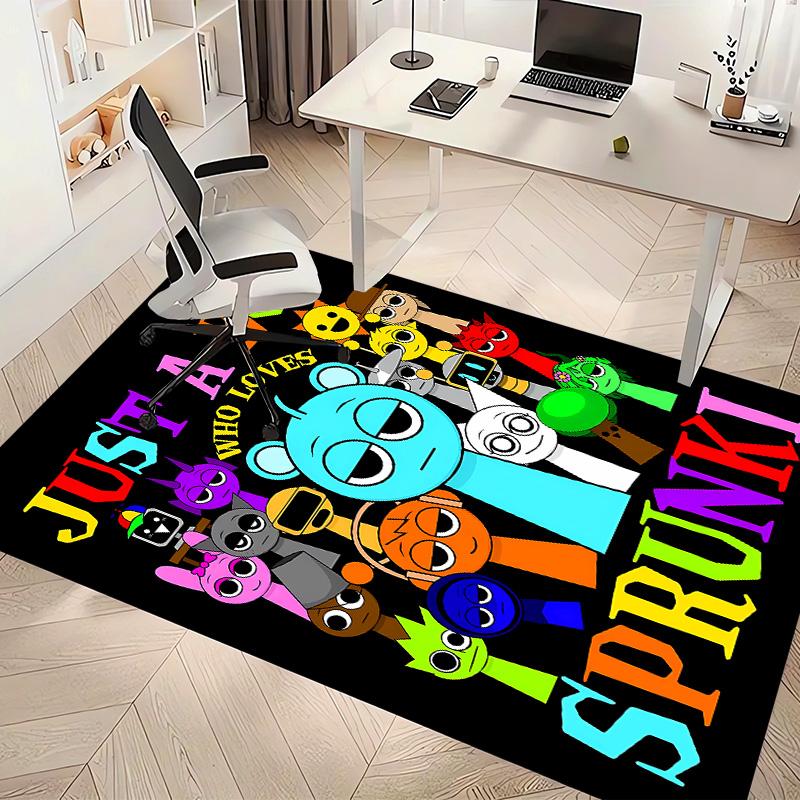 Sprunki1 Printed Absorbent Washable Carpet, Non-Slip Bathroom Mats, Kitchen Rugs, Yoga Mat,Living Room Entrance, Camping Picnic Rugs