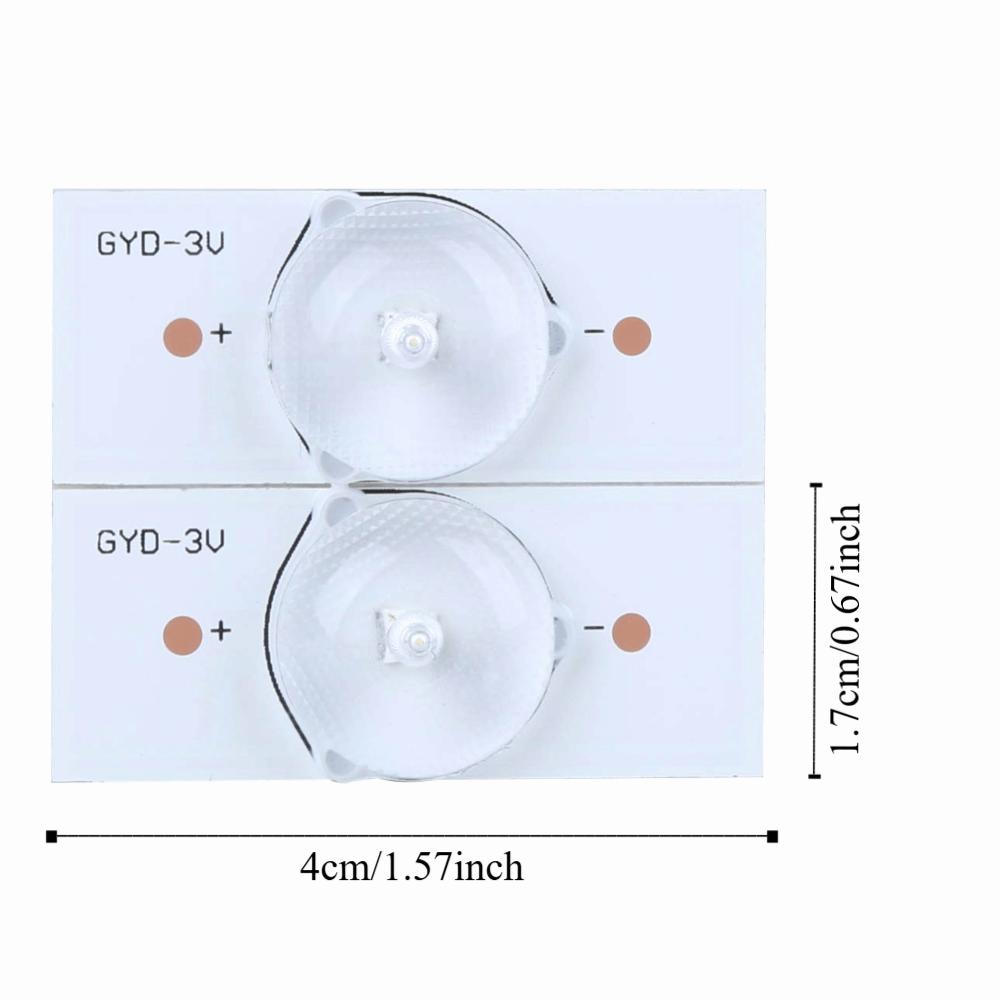 20 шт. Стекловолоконная плата Светодиодные лампы 3 В Светодиодный чип SMD Светодиодная линза 32-65 Светодиодный телевизор Ремонт