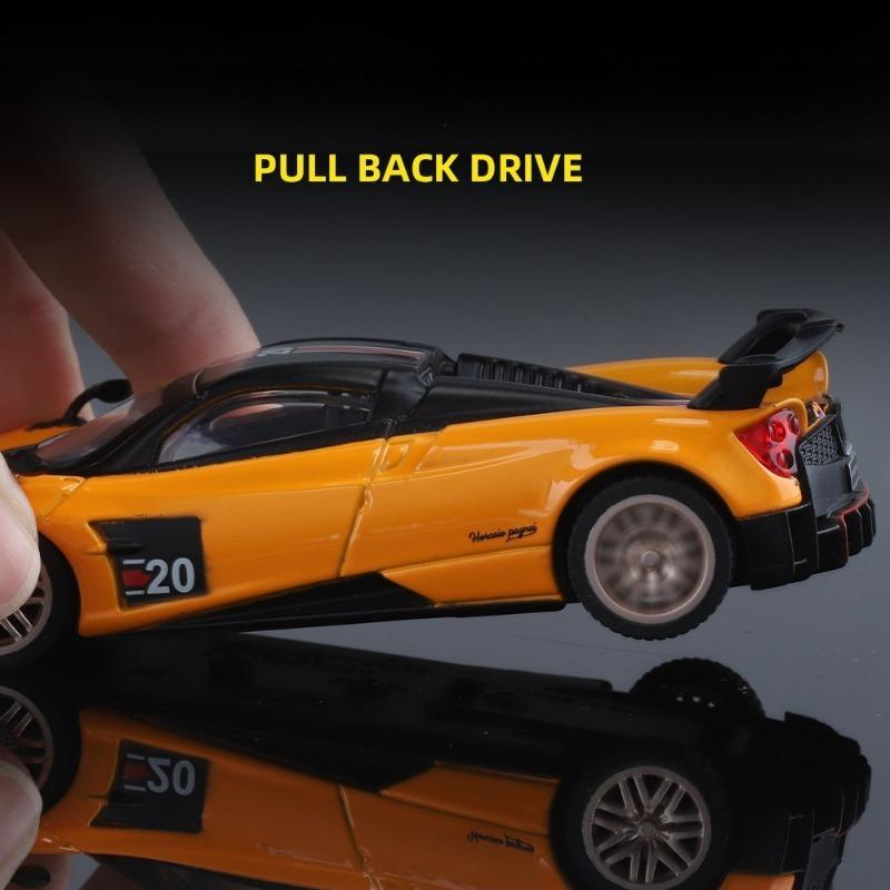 Симуляция Pagani Huayra 1/43 Металлическая модель автомобиля Детская игрушка с инерционным механизмом Украшения Миниатюрный автомобиль Diecast Игрушка-машинка для мальчика Подарок