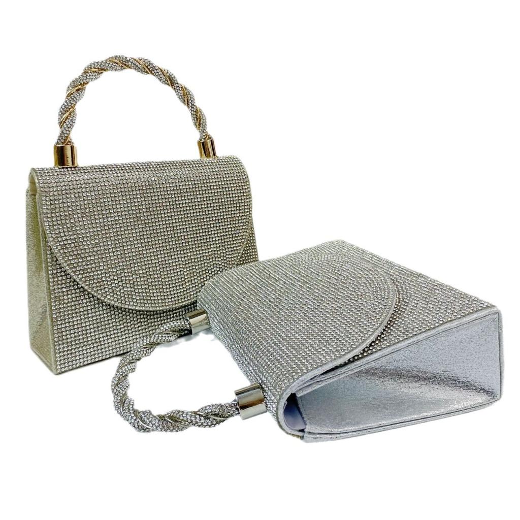 Сумки Сумки для ужина 2024 Новые блестки Алмазные сумки Дамы Платье Свадьба Подружки невесты День рождения Цепь