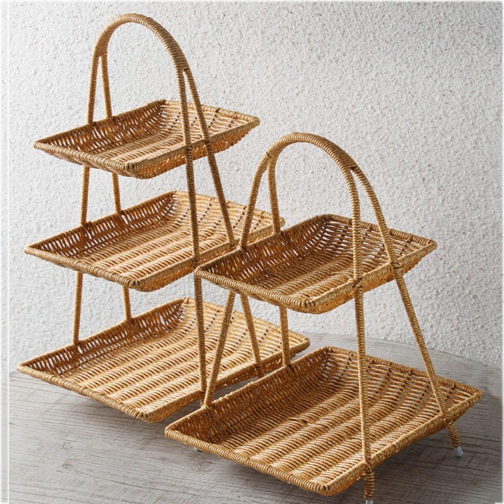 Square Snack Rack Plastic Dried Fruit Tray New Chinese Style Fruit Storage Tray Party Celebration