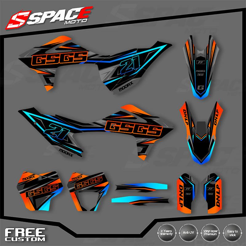 SPACE Motorcycle Graphics Decals Stickers for GASGAS EC MC 2021 2022 2023 21-23 Decals Stickers Kits 009
