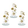 Fourcato Handmade Glass Feng Shui Good Luck and Good Fortune [Rising Dragon] SS X 3 Piece Set