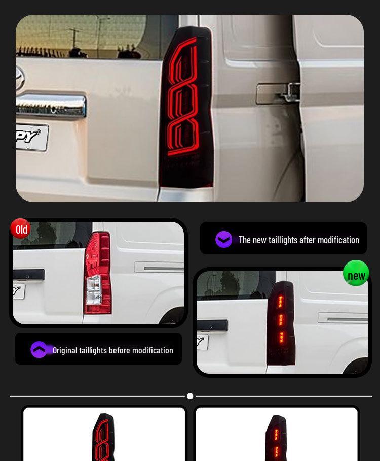 Светодиодный задний фонарь с динамическим поворотником для Toyota Hiace 300 (2019-2025 гг.) Морской лев