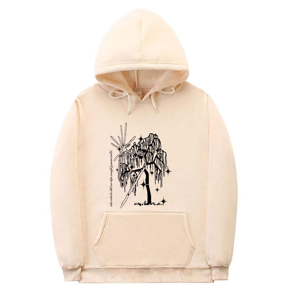 Рэппер Ecco2k Drain Gang Aloegarten Tree Logo Print Толстовка Bladee Хип-хоп Спортивная одежда Унисекс Женская мода Повседневная негабаритная толстовка