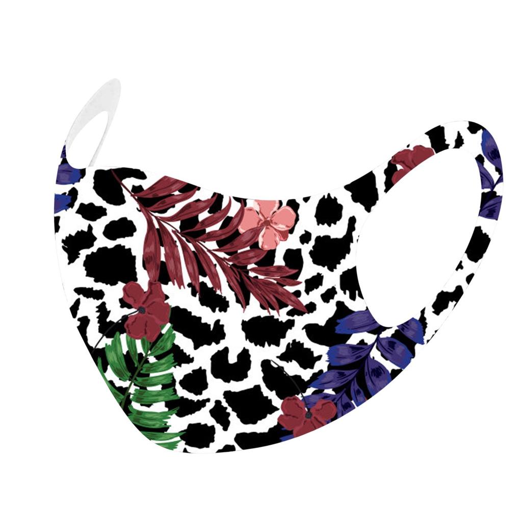 1PC Adult Printed Ice Silk Mask To  Against Dusts And Haze Mask