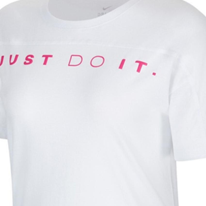 Nike Футболка Miler Printed Breathable Crew Neck Short Sleeve T Shirt Women Tops White CT6971-100