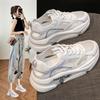 Trendy Sports Dad Shoes 2024 New Summer Hollow Breathable Mesh Casual Thick Sole Women's Shoes Zapatos De Mujer Sneaker Luxury
