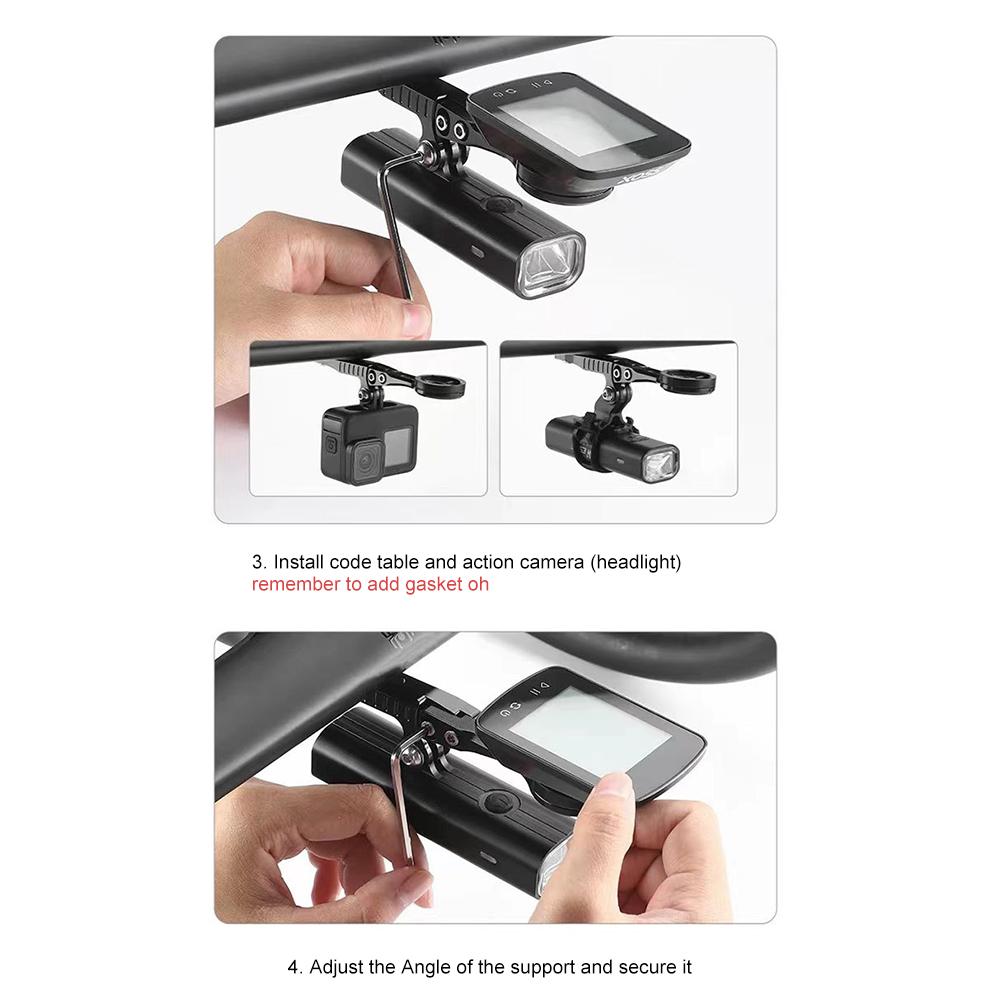 Bike Integrated Handlebar Computer Mount Adjustable Angle Bicycle Handlebar Computer Holder Aluminum Alloy for Garmin Bryton
