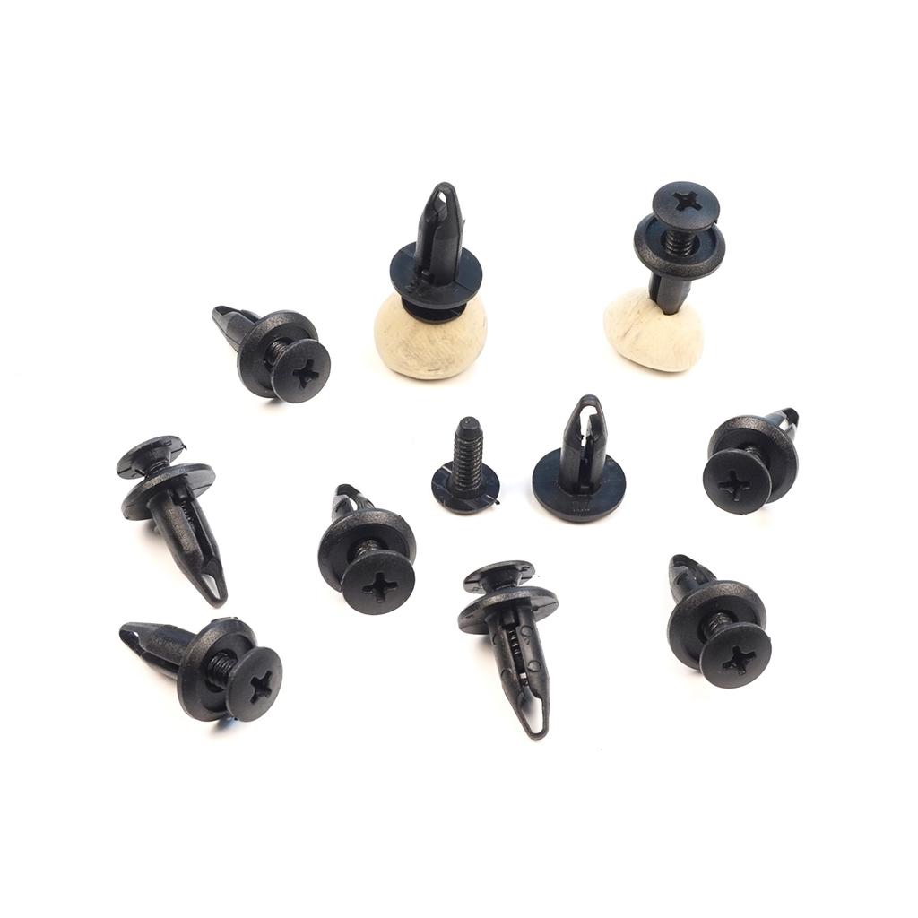 ECF5078 10 Pieces Push-Type Retainer Fastener Fixing Clips for Ford Focus Mondeo Transit Ka Connect Custom W703243-S300 1060989