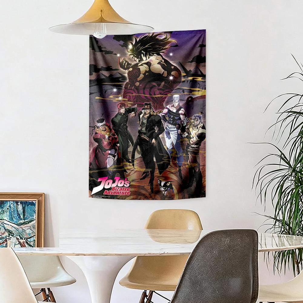 Jojo S Bizarre Adventure Wall Decor Tapestry Art For Pet Memorial Birthdaywedding Party Backdrop Family Gift